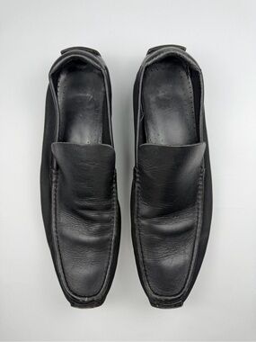 Gucci Black Leather Slip-On Loafers